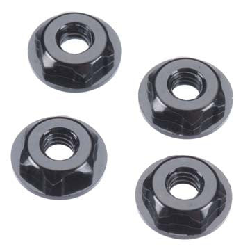 JCONCEPTS 2168 Thin Pattern Locking Wheel Nut 8/32 Fr Black (4)