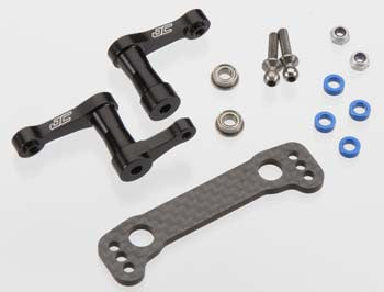 JCONCEPTS 2235-2 Aluminum Steering Bellcrank Assy Black B44.2