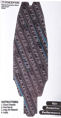 JCONCEPTS 2249 Precut Chassis Sheet TLR 22/22T Black (2)