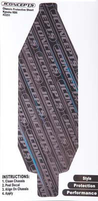 JCONCEPTS 2251 Precut Chassis Sheet Kyosho RB6 Black (2)