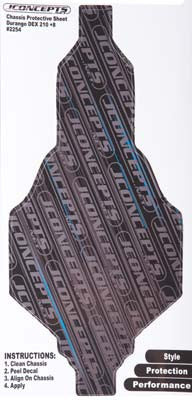 JCONCEPTS 2254 Precut Chassis Sheet Durango DEX210 + 8mm Black (2)