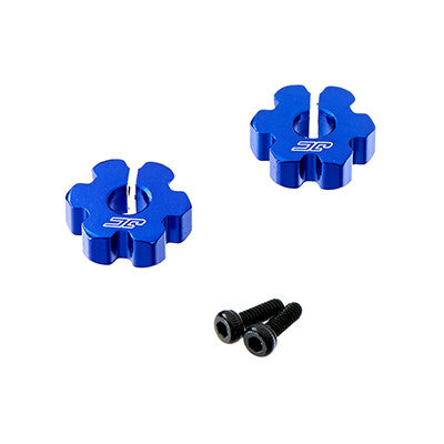 JCONCEPTS 2347-1 Alum Ultra Fr Wheel Hex RC10B5/B5M Blue (2)