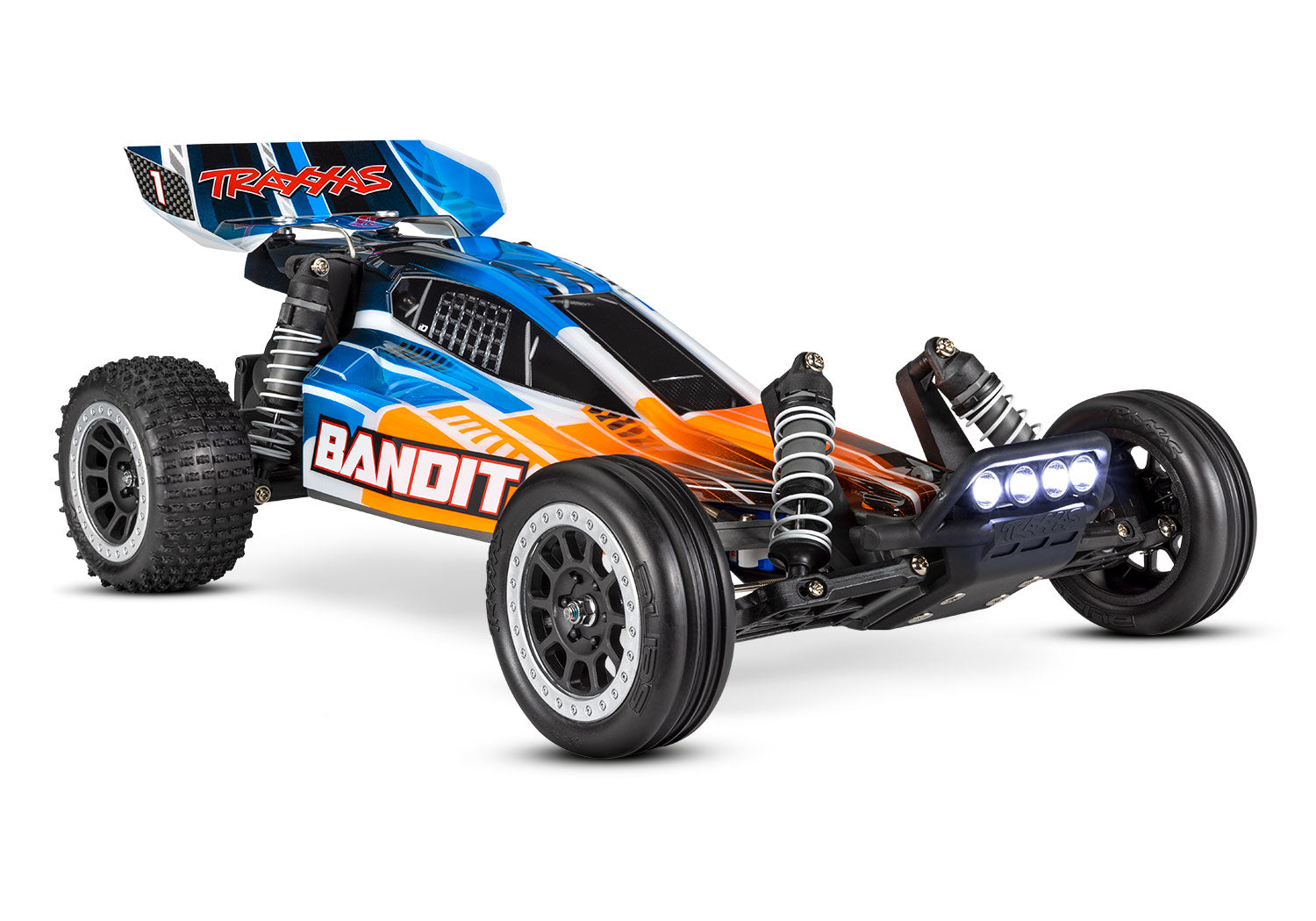 TRAXXAS 24054-61 Bandit® 1/10 scale waterproof buggy. RTR, 8.4V NiMH 3000 mAh battery, 4-amp DC Peak Detecting Fast Charger, LED lighting, and painted body.