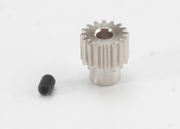 TRAXXAS 2416 Pinion Gear 48P 16T w/Set Screw : stock pinion gear for brushed SLASH 2WD and STAMPEDE 2WD