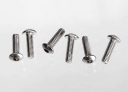 TRAXXAS 2577X Screws, 3x10 button-head machine hex drive stainless steel (6)