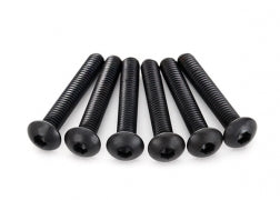 TRAXXAS 2596 Screws, 4x25mm button-head machine hex drive (6)