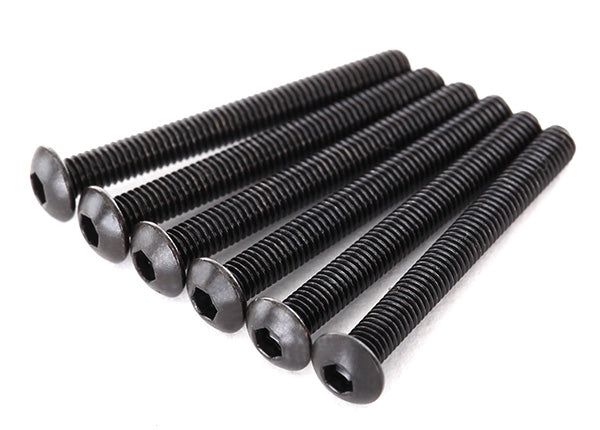 TRAXXAS 2616 Screws, 3x27mm button-head machine (hex drive) (6)
