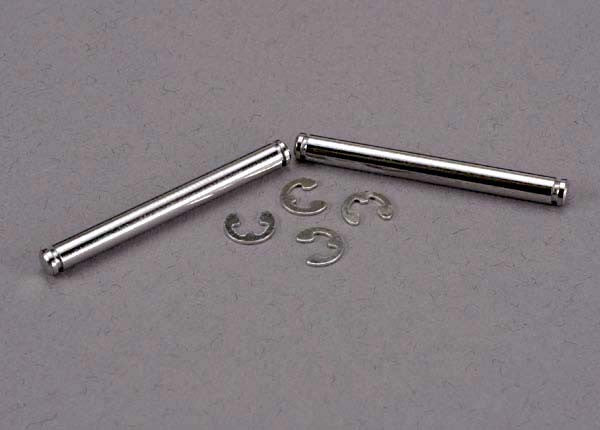 TRAXXAS 2637 Suspension Pins 31.5mm, chrome (2) w/ E-clips (4): STAMPEDE 2WD