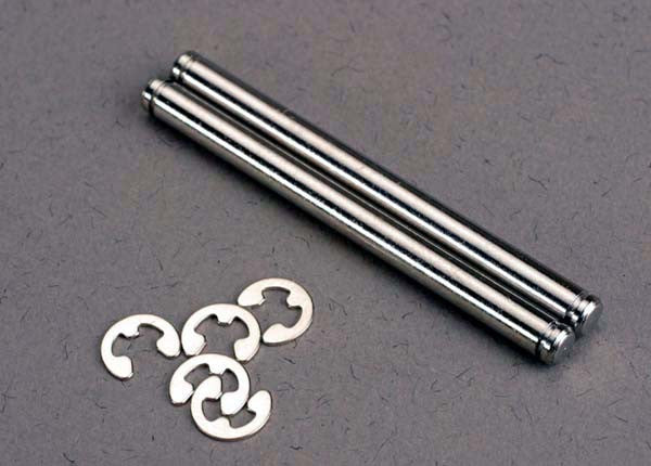 TRAXXAS 2638 Suspension pins, 39mm hard chrome (2)/ E-clips (4)