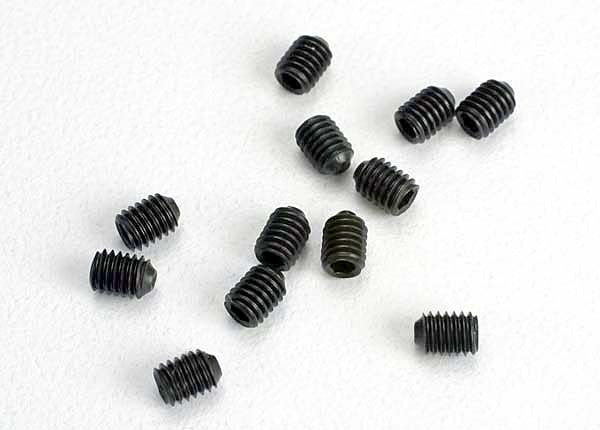 TRAXXAS 2743 Set (grub) screws, 3mm hardened (12) : SLASH 2WD, SLASH 4X4, RUSTLER, STAMPEDE 4X4 TRA2743