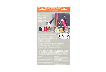 TESTORS 281232 Complete Military Enamel Finishing Set, Flat