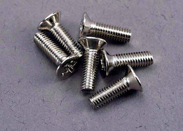 TRAXXAS 3177 Screws, 3x10mm countersunk machine (6)