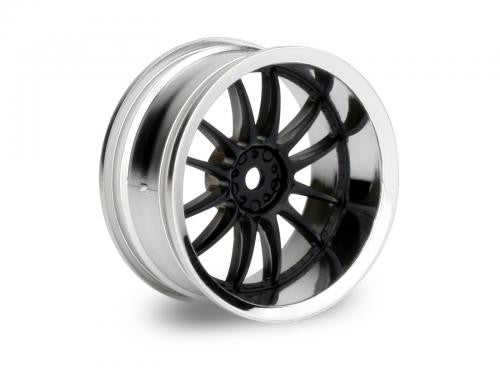HPI 3287 Work XSA Wheels 26mm Chrome/Black 6mm Offset