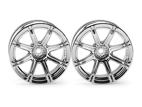 HPI 3302 Work Emotion XC8 Wheel 26mm 9mm Offset Chrome *DISC*