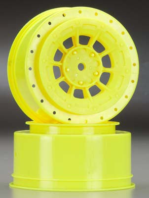 JCONCEPTS 3344Y Hazard 12mm SC10/4x4 Hex Wheel Yellow (2)