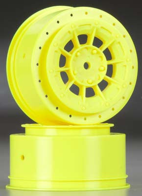 JCONCEPTS 3352Y Hazard Losi SCT-E Wheel Yellow (2)