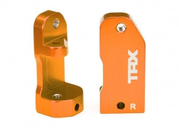 TRAXXAS 3632T Caster blocks, 30-degree, orange-anodized 6061-T6 aluminum (left & right)/ suspension screw pin (2)