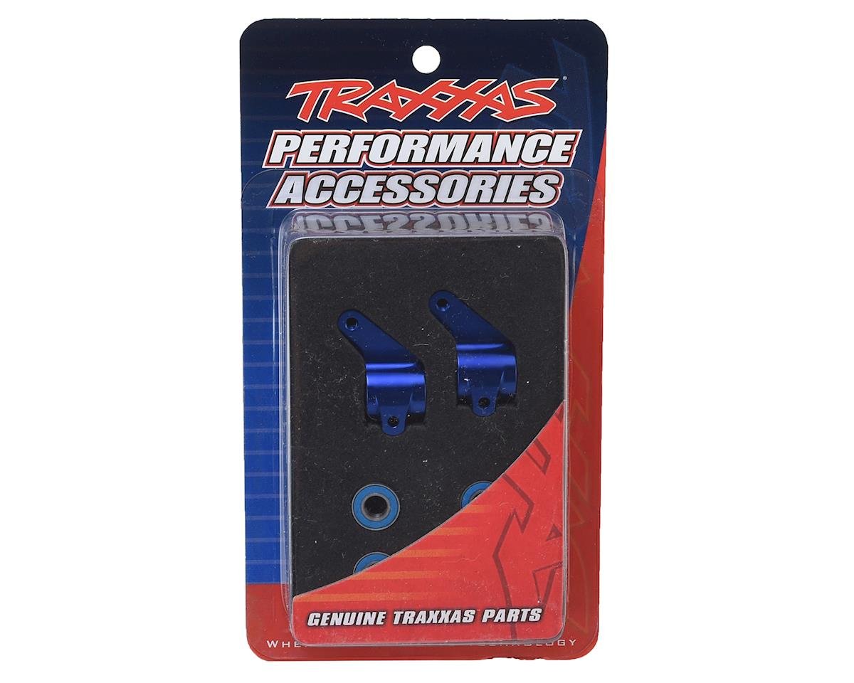 TRAXXAS 3636A Aluminum Steering Blocks w/Ball Bearings Blue