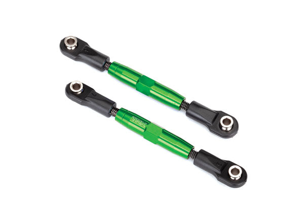 TRAXXAS 3644G Camber links, rear (TUBES green-anodized, 7075-T6 aluminum (73mm) (2)/ rod ends, rear (4)/ rod ends, front (4)/ aluminum wrench (1)