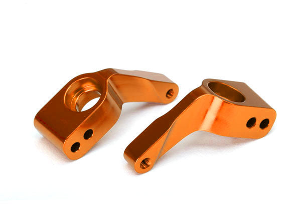 TRAXXAS 3652T Stub axle carriers, Rustler®/Stampede®/Bandit (2), 6061-T6 aluminum (orange-anodized)/ 5x11mm ball bearings (4)