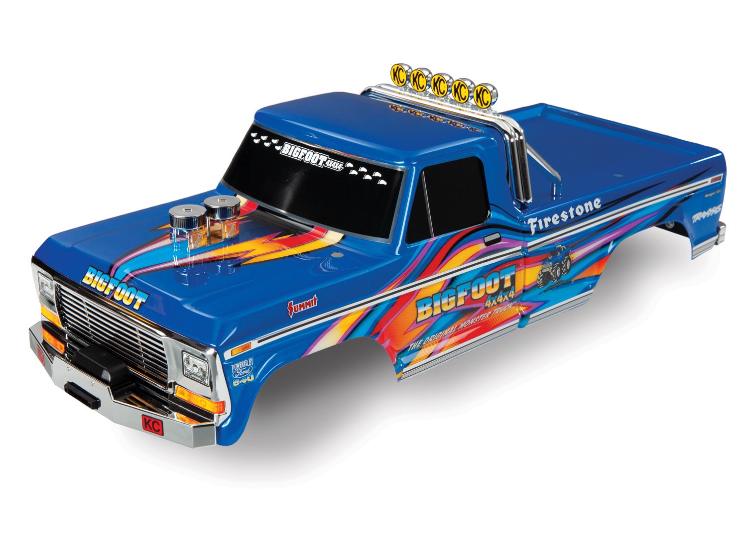 TRAXXAS 3661X Body, Bigfoot® No. 1, blue-x, Officially Licensed replica (painted, decals applied)