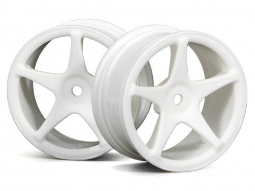 HPI 3695 1/10 Super Star 5-Spoke TC Wheel 26mm White *DISC*