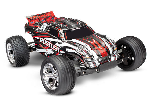 TRAXXAS 37054-4 Rustler 1/10 RTR 2WD Electric Stadium Truck Brushed No battery, no charger