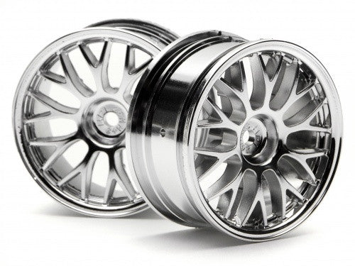 HPI 3717 1/10 Mesh TC Wheel 26mm Chrome 3mm Offset *DISC*