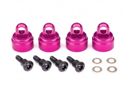 TRAXXAS 3767P Shock Caps Aluminum Pink-Anodized (4)