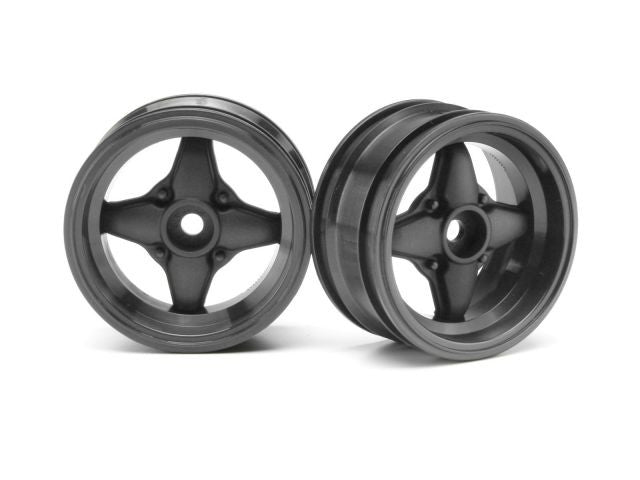 HPI 3909 MX60 4-Spoke Wheel 3mm Offset Gunmetal *DISC*