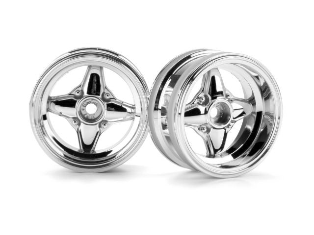HPI 3912 MX60 4-Spoke Wheel 6mm Offset Chrome *DISC*