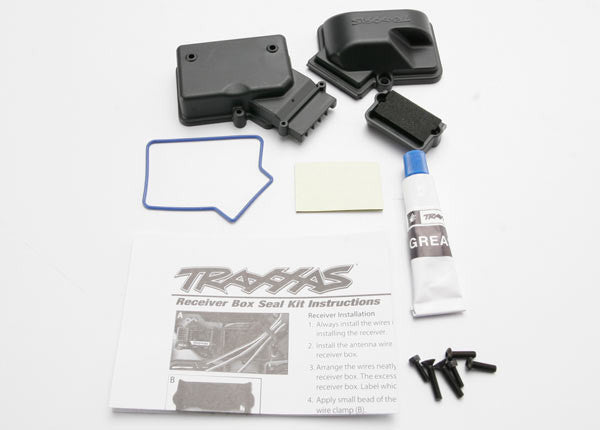 TRAXXAS 3924 Box, receiver (sealed)/ foam pad/ silicone grease/2.5x8mm BCS (2)/ 3x10mm CCS (2)/ 3x15mm CCS (2) : SLASH 4X4