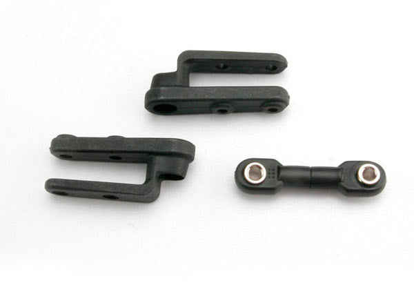 TRAXXAS 3968 Servo horns, steering (2)/ steering link (3x12mm threaded rod (1)/ rod ends (2)/ hollow balls (2)