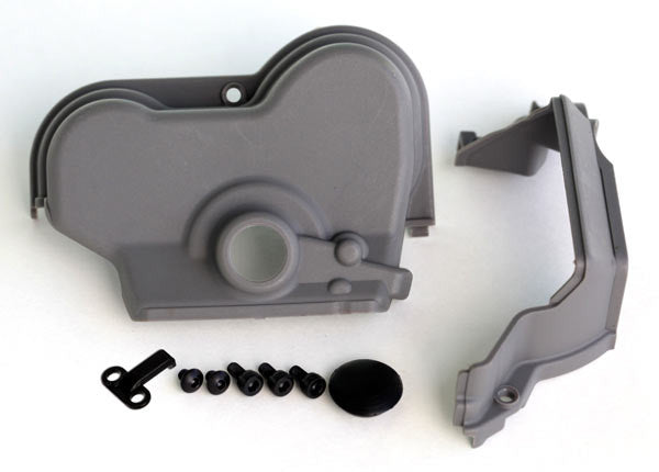 TRAXXAS 3977R Cover, gear (upper & lower) (1)/ dust plug (1)/ 3x6mm CS (3) (for single motor installation, use with motor plate #3997X)