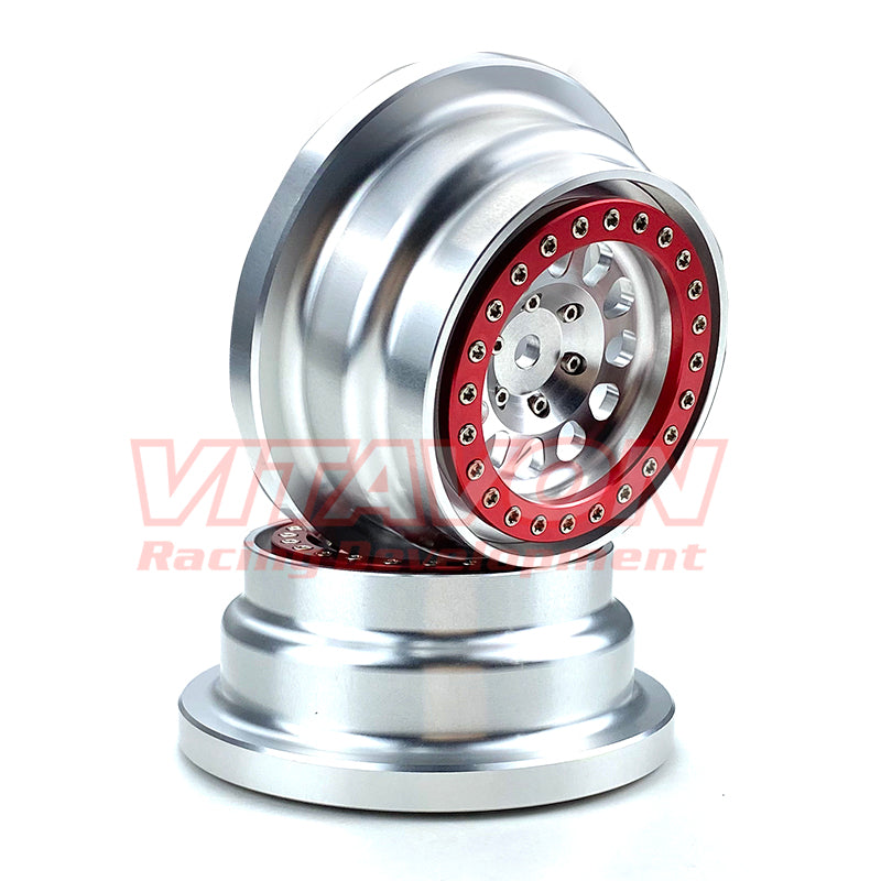 VITAVON UDR0065 RED Beadlock Wheel V1 For 1/7 Traxxas UDR  (2 pieces)