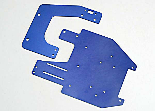TRAXXAS 4130 Chassis plates, T6 aluminum (front & rear)