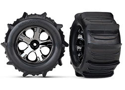 TRAXXAS 4175 2.8" All-Star black chrome wheels, paddle tires