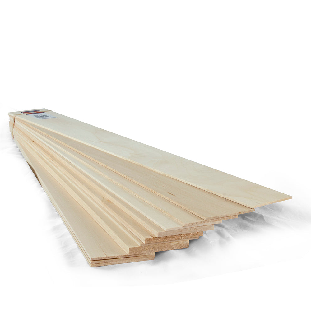 MIDWEST 4304 1/8 x 3 x 24 Basswood Sheet