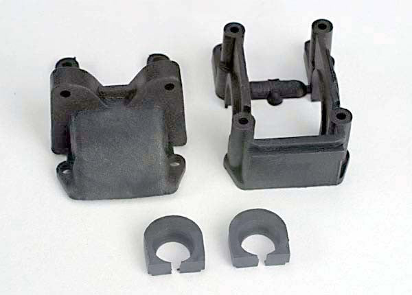 TRAXXAS 4318 Housing, diff & cover (f)/ shock tower (f) *DISC