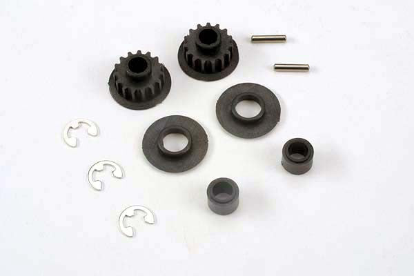 TRAXXAS 4395 Pulley, 15-groove (2)/ axle pins (2)/ top shaft spacers (2) (plastic)