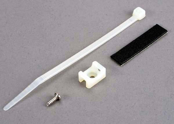 TRAXXAS 4577 Attachment bracket, plug/ foam tape/tie wrap/ 3x10mm wst screw (old style, replace with 4132)