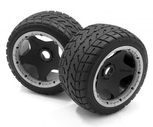 HPI 4743  Mounted Tarmac Buster Rib Tire M Compound Rear