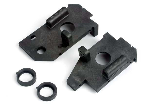 TRAXXAS 4824 Side plates, rear (l&r)/ belt tension cams (2)