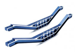 TRAXXAS 4923X Chassis braces, lower machined 6061-T6 aluminum (blue) (2)/ hardware