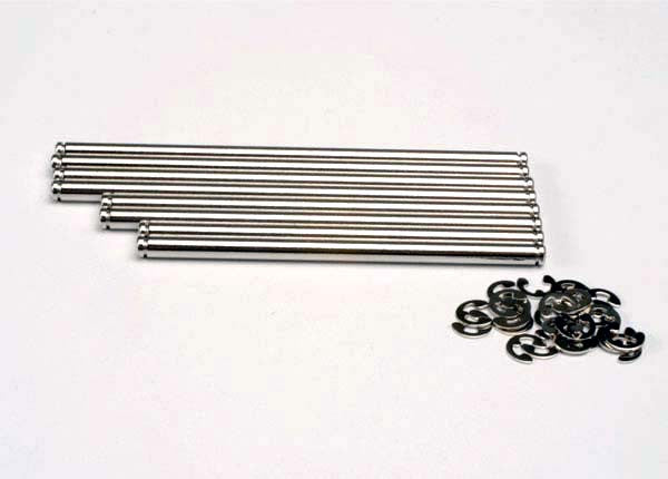 TRAXXAS 4939X Suspension pin set, stainless steel (w/ E-clips)