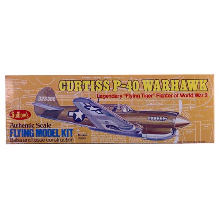 GUILLOWS 501 Curtiss P40 Warhawk Kit, 16.5"