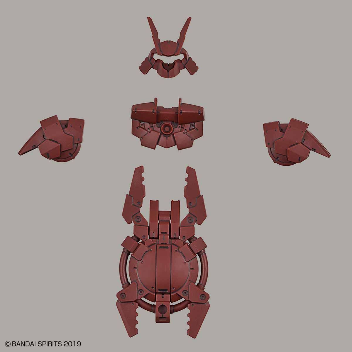BANDAI 5057797 30mm 1/144 Close Quarters Combat Option Armor for Portanova, Dark Red