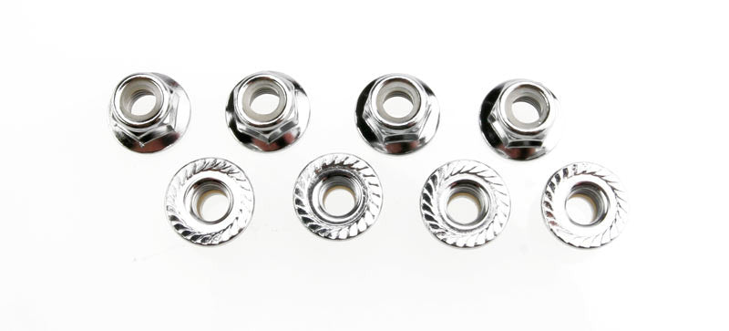 TRAXXAS 5147X Nuts 5mm Flanged Nylon Locking (steel, serrated) (8)