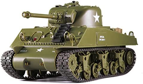 HENG LONG 3841-1 1/30 US M4A3 Sherman RC IR Battle Tank w/Sound Lights