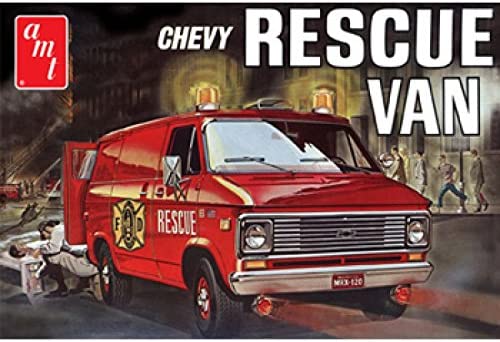 AMT 851/12 1/25 1975 Chevy Rescue Van Red